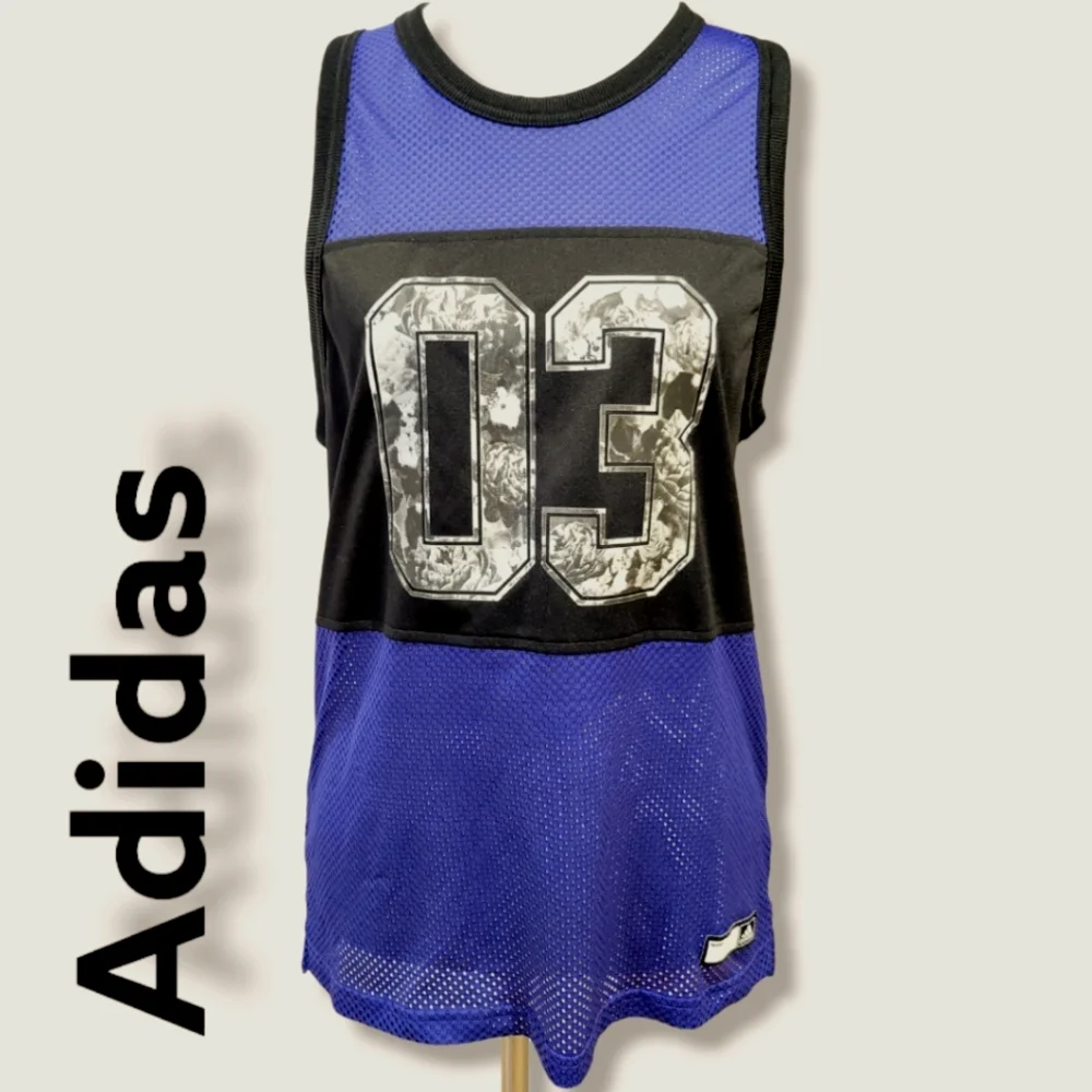 NWOT Adidas Mesh Jersey Tank - Picture 1 of 6